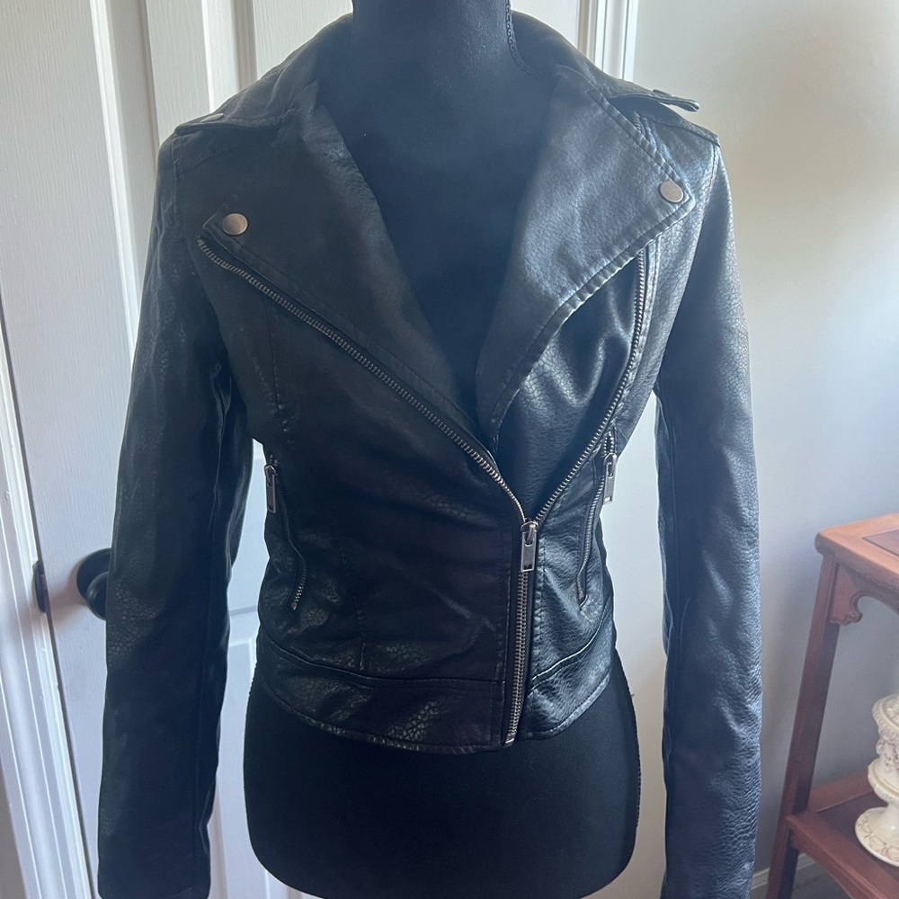 Aeropostale Black Leather Jacket